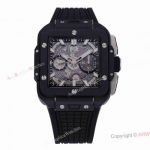 BBF Clone Hublot Square Bang Unico King Black Ceramic 42mm HUB1280